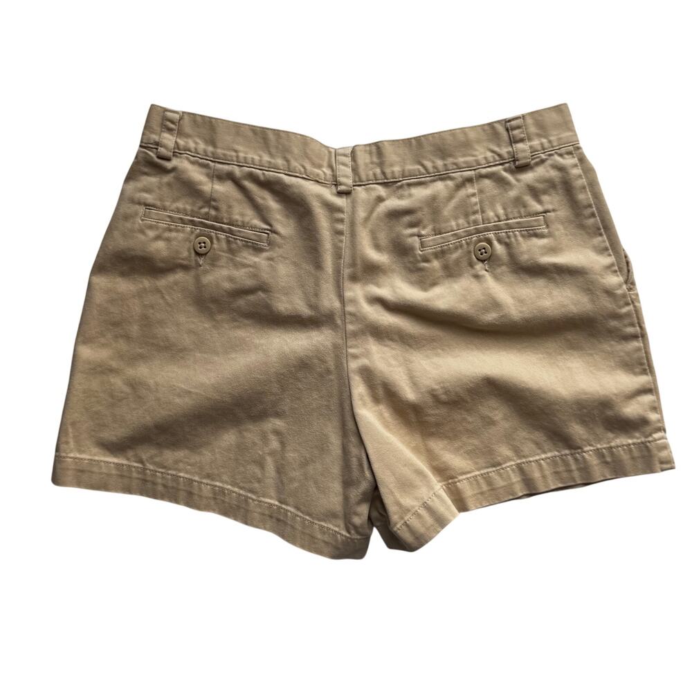 Ralph Lauren Sport Women's Khaki Chino Shorts Sz 8 Cotton Mid-Rise 4" Inseam - Picture 2 of 9